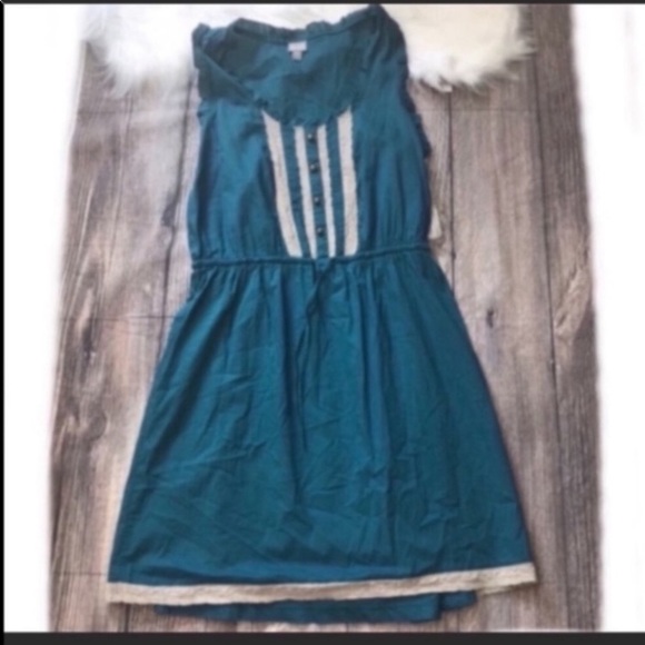Converse Lace & Ruffle Button Top Sleeveless Dress - Picture 4 of 7